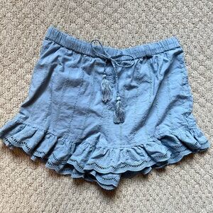 Shabby Chic 100% Cotton Dusty Blue Pajama Shorts Size S